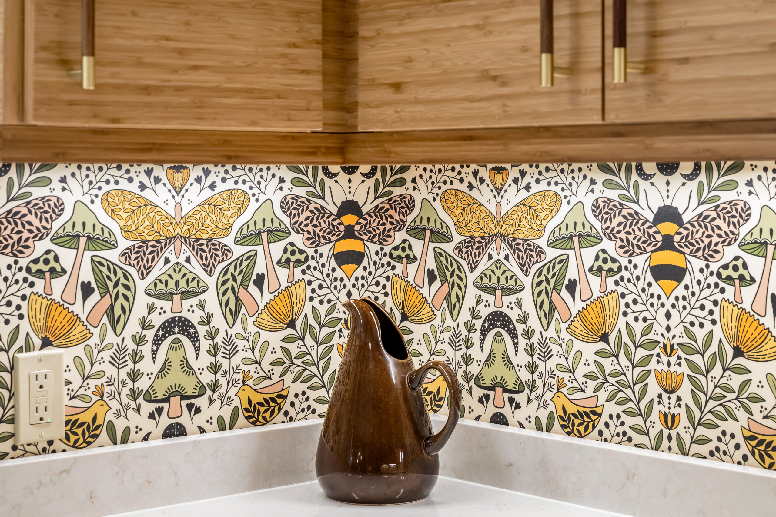 New London NH Kitchen Renovation Nature Backsplash